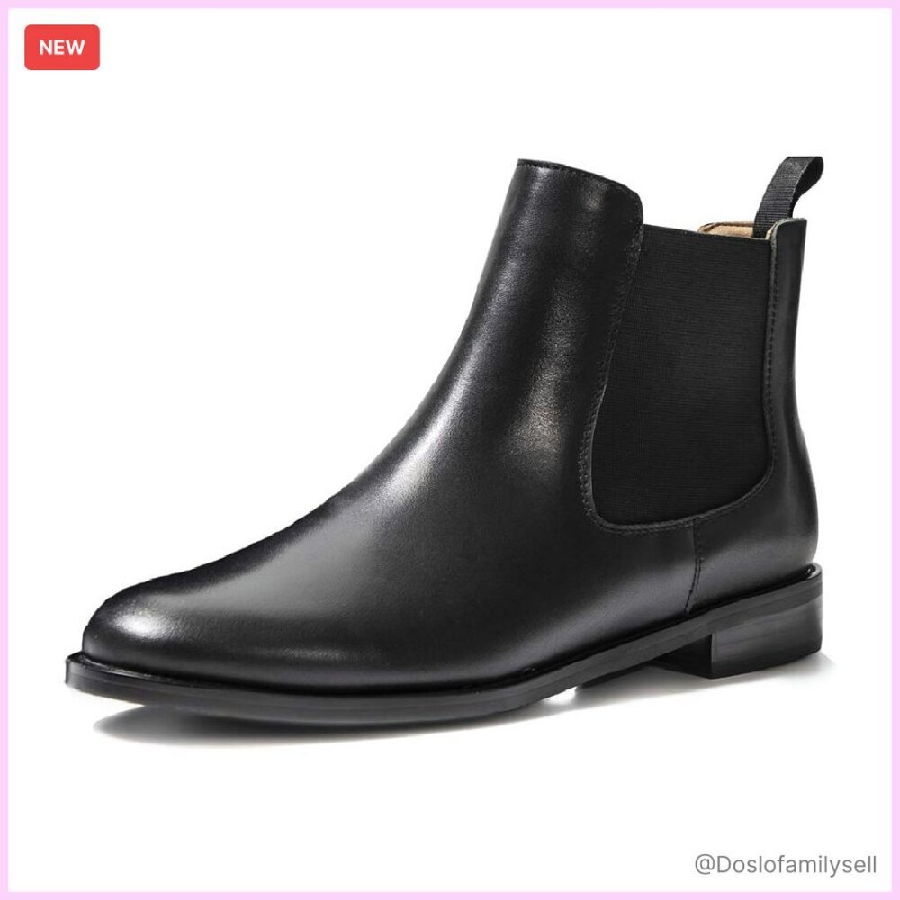 Classic Leather Chelsea Boots Elegant Minimal Chic Ankle Boots Comfortable